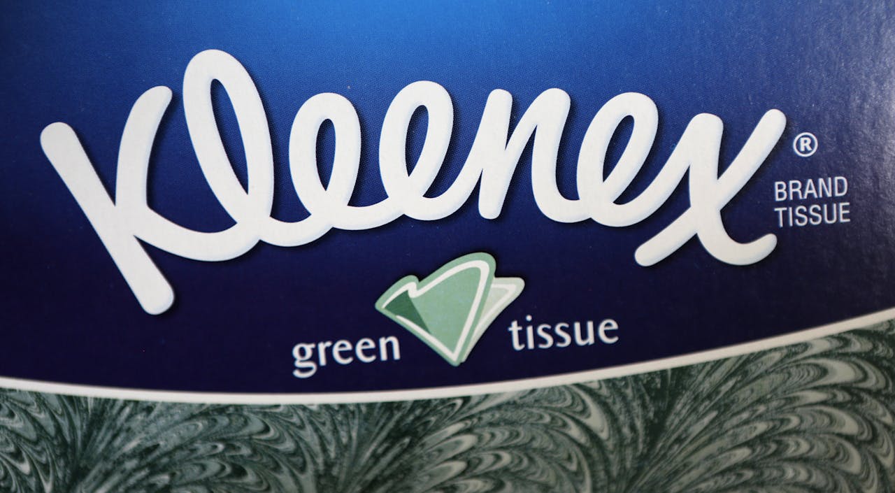 Kleenex-tissues van Kimberly-Clark.